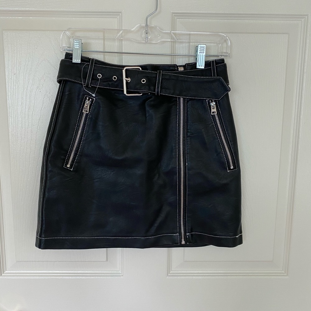 Topshop Faux leather skirt